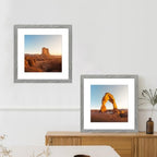 Hongkee 16x16 Frame Set of 4, 16 x 16 Grey Wood Style(Mat 12x12) - Image 6