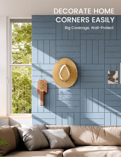 Fluxynara Felt Bulletin Board & Cork Board Alternative, Dusty Blue - Image 4