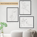 puthiac 16x20 Solid Oak Wood Picture Frames, Black, 3 Pack - Image 4