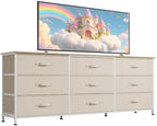 WLIVE Dresser TV Stand for 75 Inch TV, 9 Drawer Dresser for Bedroom by WLIVE