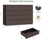 Jocoevol Brown 8 Drawer Dresser for Bedroom (15.3" D x 55.2" W x 32.3" H) - Image 2