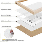 puthiac 12x16 Solid Oak Wood Picture Frame, Natural Oak, 1 Pack - Image 2