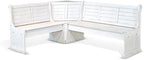 Pemberly Row 75" x 56" Farmhouse Wood Breakfast Nook Set - Image 8