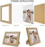 Hongkee 5.5 x 8.5 Diploma Frame Set of 4, Made of Real Glass and Natural Oak Frame, 5.5 by 8.5 Photo for Wall or Tabletop - Image 3