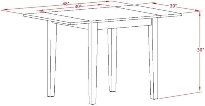 East West Furniture NDNO5-OAK-W 5 Piece Modern Dining Table Set Includes a - Image 5