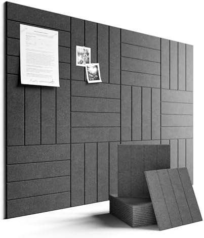 Fluxynara Felt Bulletin Board & Cork Board Alternative, Charcoal Gray by FLUXYNARA