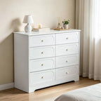 Karl home 8 Drawers White Dresser, Tall Wood Chest for Bedroom - Image 2