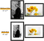 puthiac 5x7 Solid Oak Wood Picture Frame, Black, 1 Pack - Image 4