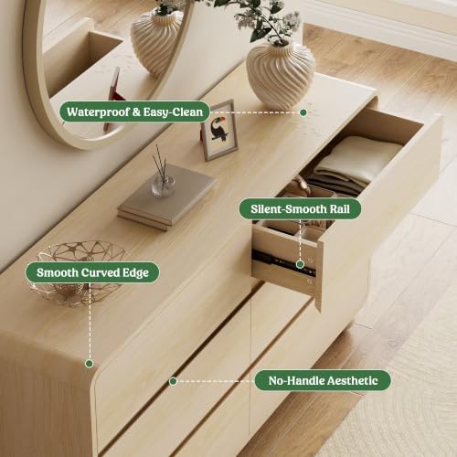 Lulive Dressers and Nightstands Set 3-Piece, Natural - Image 6