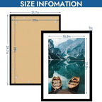 Hongkee 20x28 Picture Frame Set of 4, 20 x 28 Black Wood Style(Mat 16x24) - Image 3