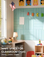 Fluxynara 36" x 24" Large Felt Bulletin Board, Aqua Blue - Image 4
