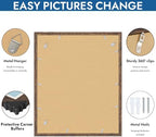Hongkee 20x24 Picture Frame Set of 4, 20 x 24 Rustic Brown Wood Style - Image 5
