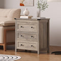 BORNOON 3-Drawer Dresser, Small Wooden Chest of Drawers with Metal Knobs, Water-Resistant Top, Storage Organizer with Anti-Tip Kit for Bedroom, Nursery, Living Room by BORNOON
