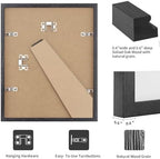 puthiac 10x10 Solid Oak Wood Picture Frame, Black, 1 Pack - Image 3