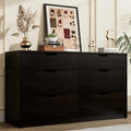 YESHOMY Dresser for Bedroom, 47.2" Modern Wood Chest with 6 Drawers by SearchallYESHOMY