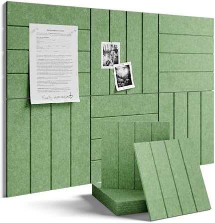 Fluxynara 36" x 24" Large Felt Bulletin Board, Moss Green by FLUXYNARA