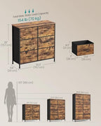 SONGMICS Dresser for Bedroom, Tall Dresser with 6 Fabric Drawers - Image 2
