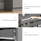 Vibe & Dine Grey Dresser 9 Drawer, 59.1" Long Dresser for Bedroom Free Handle, Modern Wooden Chest of Drawers with Wide Storage for Living Room - Image 6