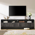 AMERLIFE 70" Modern Curved TV Stand with Storage for TVs Up to 80" - Image 7
