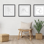 puthiac 10x10 Solid Oak Wood Picture Frames, Black, 3 Pack - Image 5