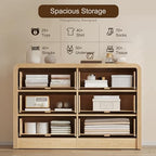 Decofy 47" W Fluted 6-Drawer Dresser for Bedroom, Natural Oak - Image 4