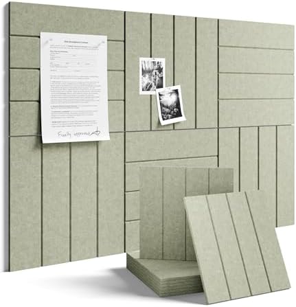 Fluxynara 36" x 24" Large Felt Bulletin Board, Sage by FLUXYNARA