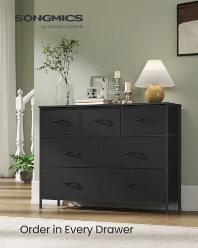 SONGMICS Dresser for Bedroom, Wide Dresser with 7 Fabric Drawers - Image 3