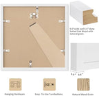 puthiac 8x8 Solid Oak Wood Picture Frame, White, 1 Pack - Image 3