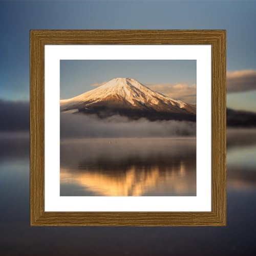 12x12 Poster Frame, Rustic Brown Wood Frame with 10x10 Mat, 3 Pack - Image 7