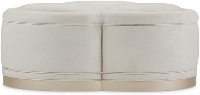 MICHAEL AMINI Malibu Crest Faux-Suede Cocktail Ottoman - Image 3