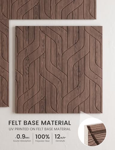 Fluxynara 6-Pack Large Felt Bulletin Board, Walnut Artistic - Image 3