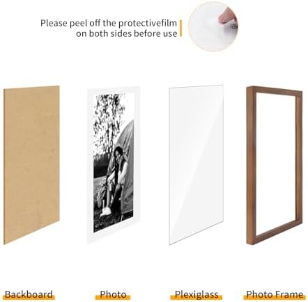 puthiac 20x24 Solid Oak Wood Picture Frame, Walnut, 1 Pack - Image 2
