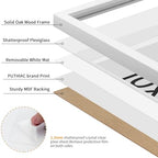 puthiac 10x14 Solid Oak Wood Picture Frame, White, 1 Pack - Image 2
