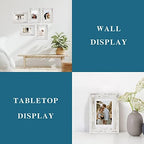 Hongkee 4x6 Picture Frame Set of 4, Made of Real Glass and Distressed White Wooden Frame, 4 by 6 Photo for Wall or Tabletop - Display Picture 3.5x5 with Mat or 4x6 Without Mat - Image 4