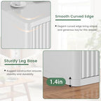 Standifurno White 8 Drawer Dresser for Bedroom, Fluted 48" Wide Wooden Chest of Drawers with Curved Modern Profile Design, Wooden Dresser TV Stand, Wood Closet Clothes Storage Drawer Organizer - Image 4