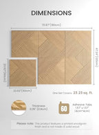 Fluxynara 6-Pack Felt Bulletin Board,Natural Oak Diamond Chevron-1 - Image 2