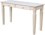 Java Console Table with 2 Drawers, Unfinished by InternationalConcepts