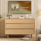 Nasonet 6 Drawer Dresser for Bedroom, 47'' Wide Mid Century Modern Dressers & Chests of Drawers, Wood Storage Drawer Dressers for Hallway, Home Office, Oak - Image 7