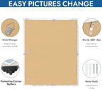 Hongkee 24x30 Frame Set of 4, 24 x 30 Distressed White Wood(Mat 18x24) - Image 5