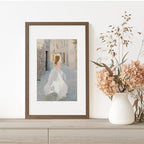 11x17 Picture Frame, Solid Oak Wood 11x17 Poster Frame with Mat to 8x12 - Image 2