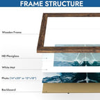Hongkee 14x20 Frame Set of 4, 14 x 20 Rustic Brown Wood Style(Mat 12x18) - Image 4