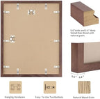 puthiac 16x20 Solid Oak Wood Picture Frame, Walnut, 1 Pack - Image 3