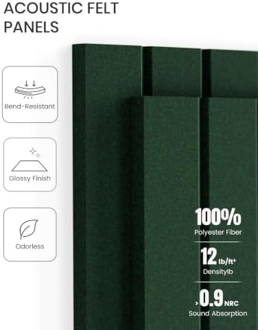 Fluxynara 48" x 36" Large Felt Bulletin Board, Pine Green - Image 5