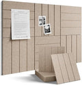 Fluxynara 36" x 24" Large Felt Bulletin Board, Taupe by FLUXYNARA