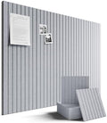 Fluxynara 48" x 36" Large Felt Bulletin Board, Soft Gray by FLUXYNARA