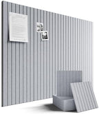 Fluxynara 48" x 36" Large Felt Bulletin Board, Soft Gray by FLUXYNARA