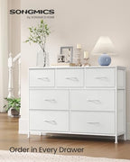 SONGMICS Dresser for Bedroom, Wide Dresser with 7 Fabric Drawers - Image 3