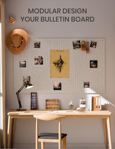 Fluxynara 36" x 24" Large Felt Bulletin Board, Light Gray - Image 6
