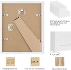 puthiac 4x6 Solid Oak Wood Picture Frame, White, 1 Pack - Image 3