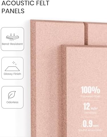 Fluxynara Felt Bulletin Board & Cork Board Alternative, Pink - Image 4